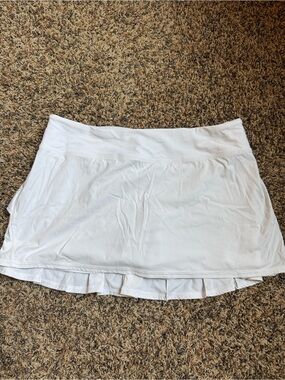 lululemon athletica White Pleated-Hem Athletic Skort